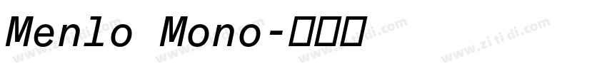 Menlo Mono字体转换